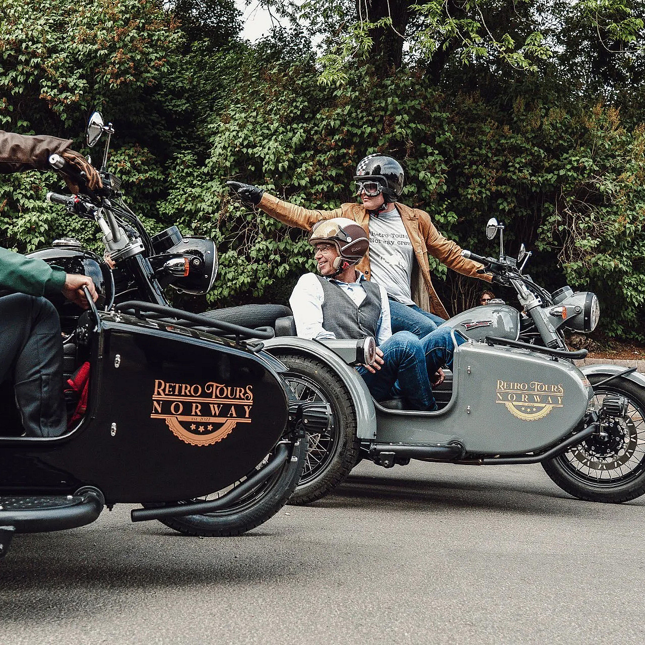 Retro motorcycle tour