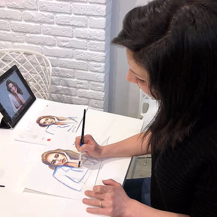 Oljemaling med kunstner