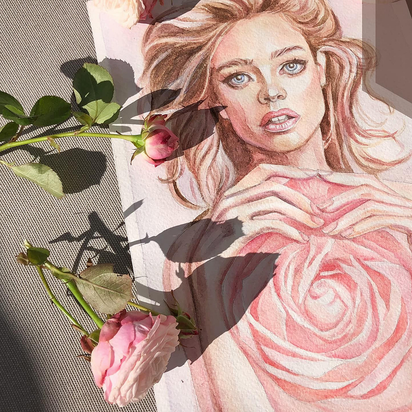 Oljemaling med kunstner