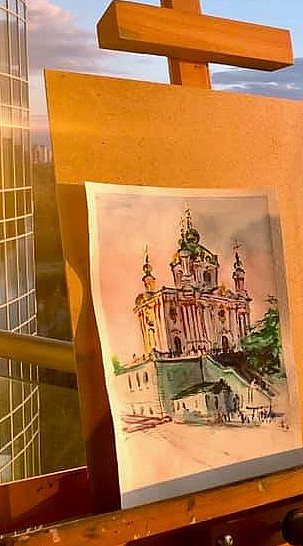 Oljemaling med kunstner
