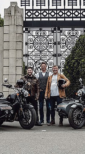 Retro motorcycle tour