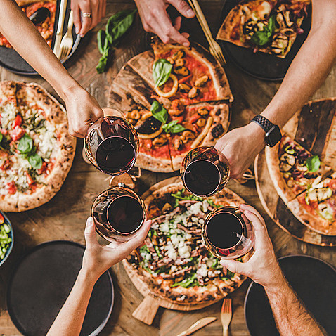 Italiensk pizza og vin for to