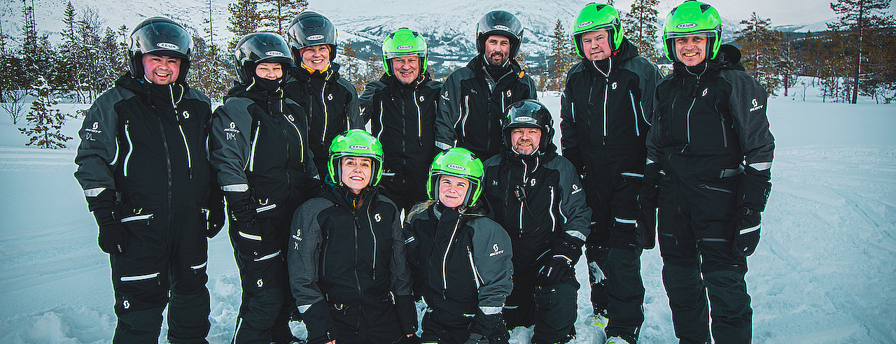 Snøscootersafari heldag