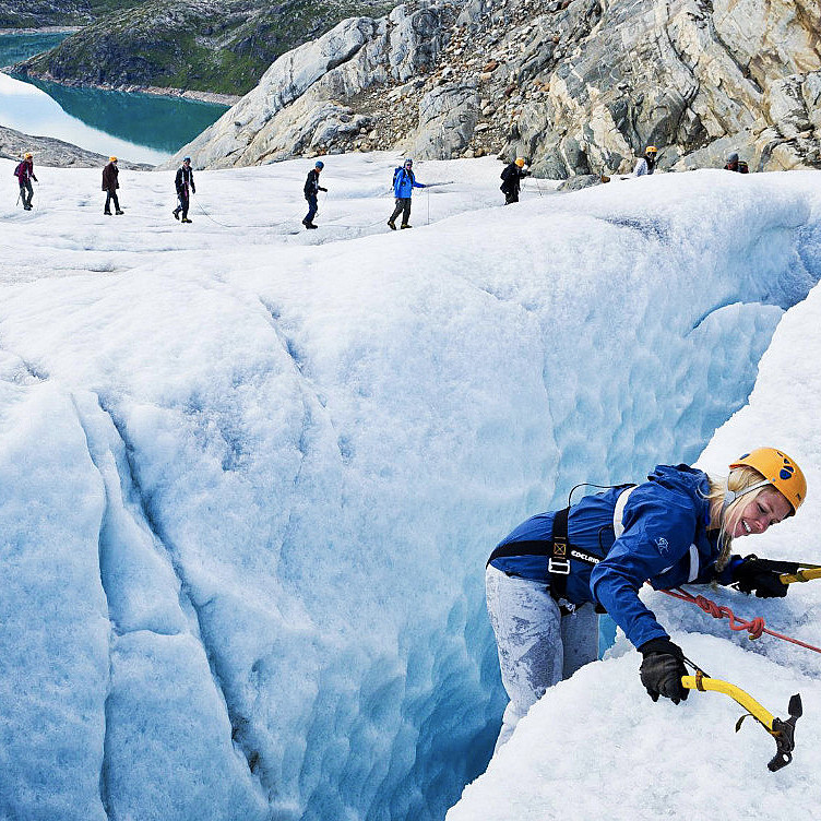 Glacier hike på blåis