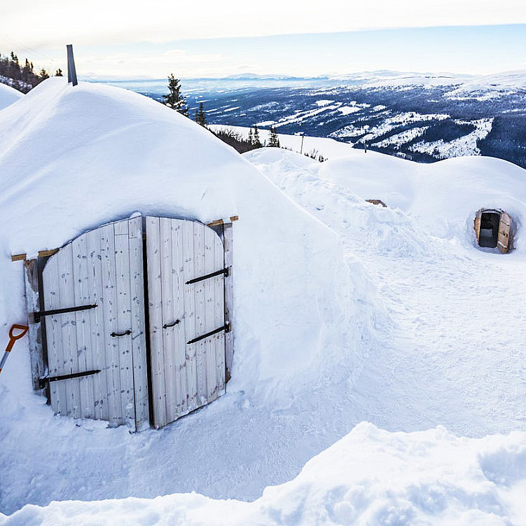 Snøhotell med femretters