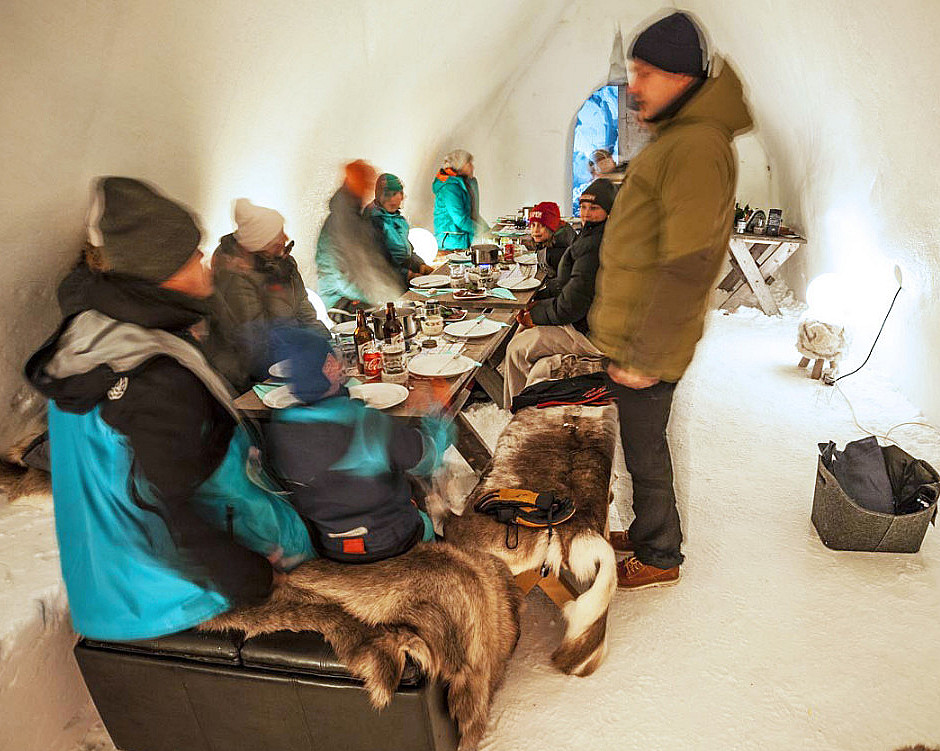 Snøhotell med femretters