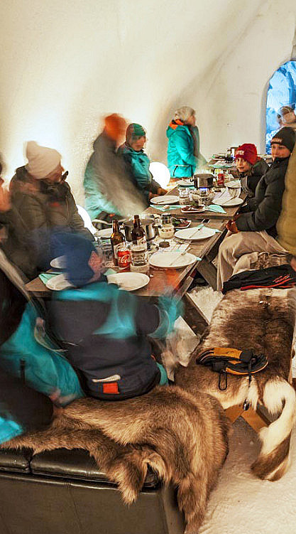 Snøhotell med femretters