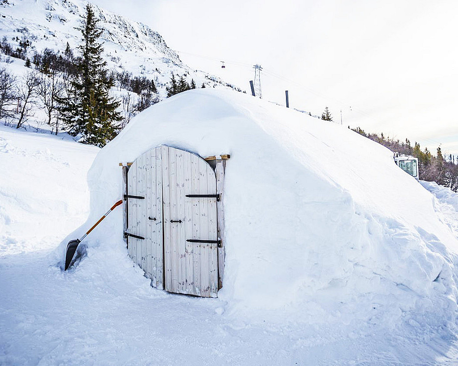 Snøhotell med femretters