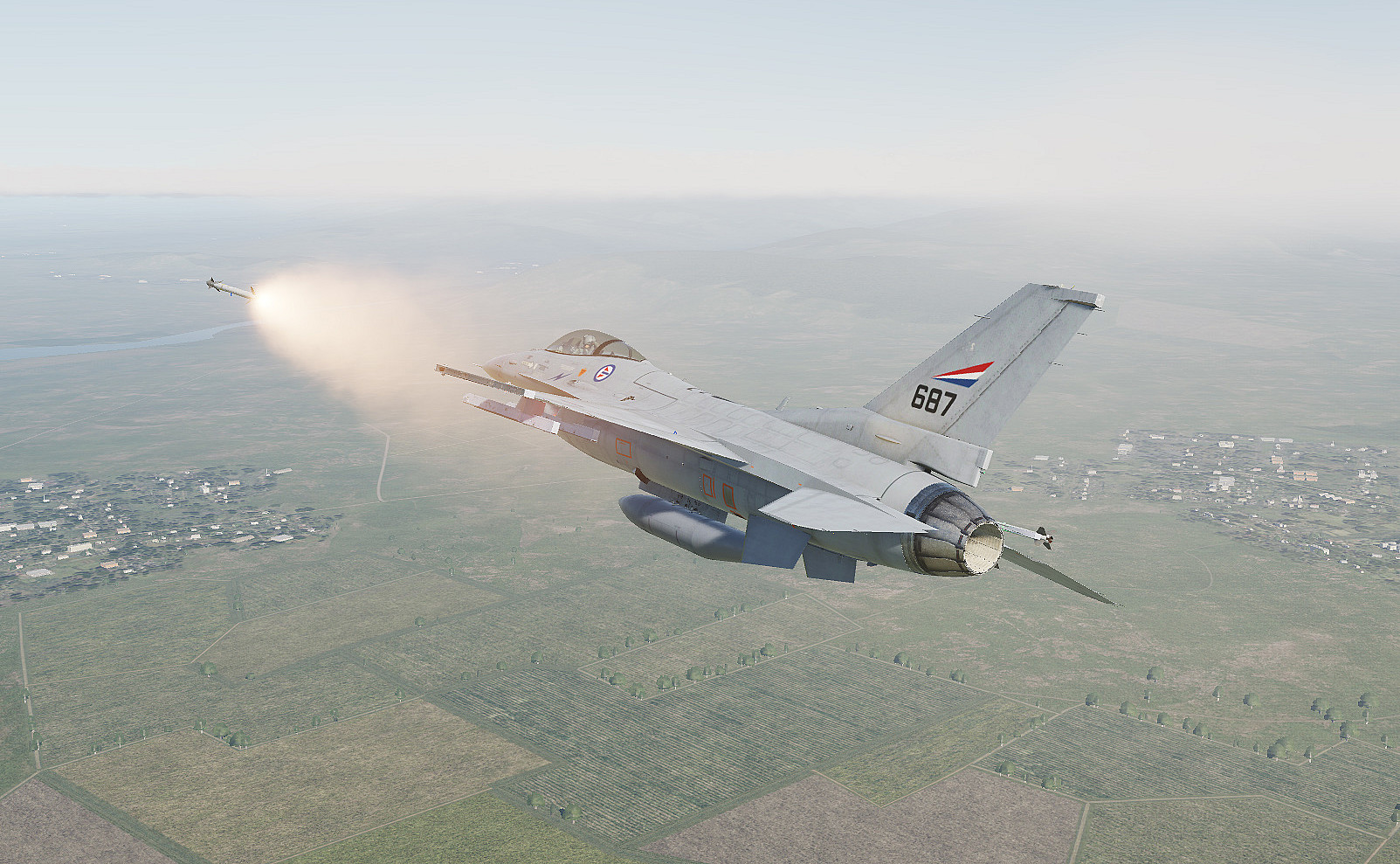 Virtuell F-16 pilot for en dag