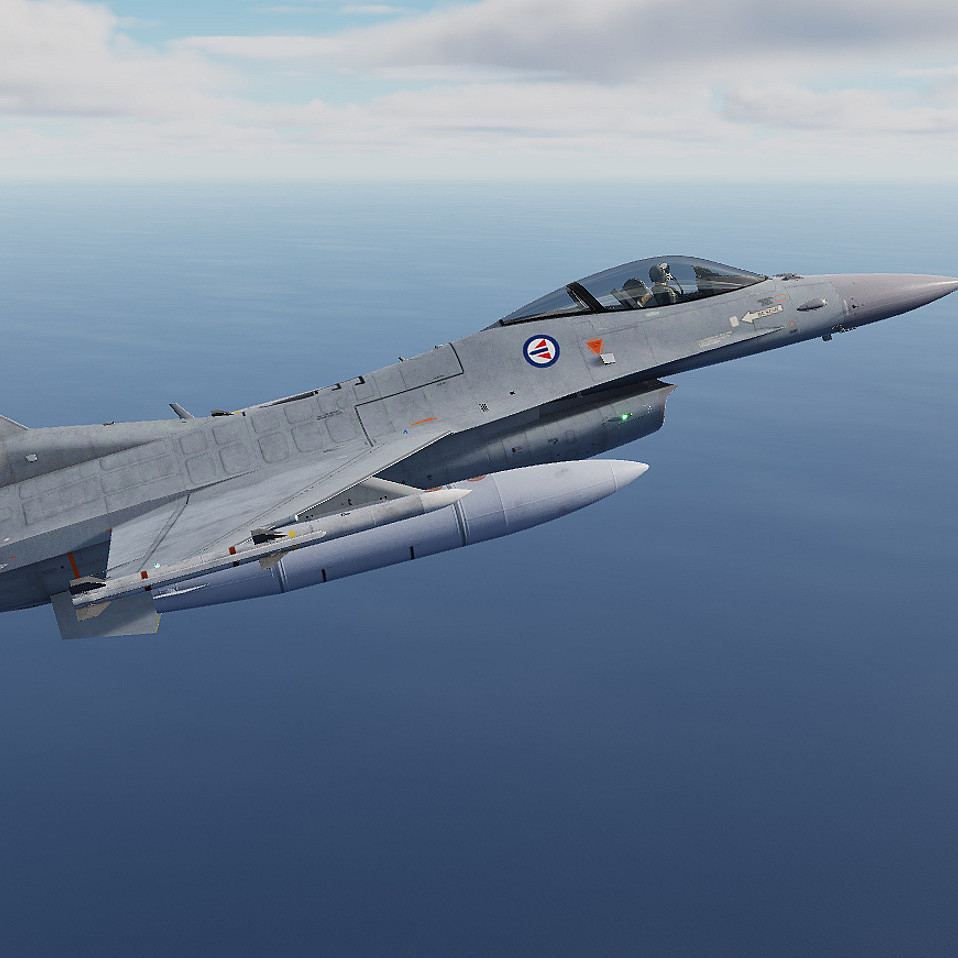 Virtuell F-16 pilot for en dag