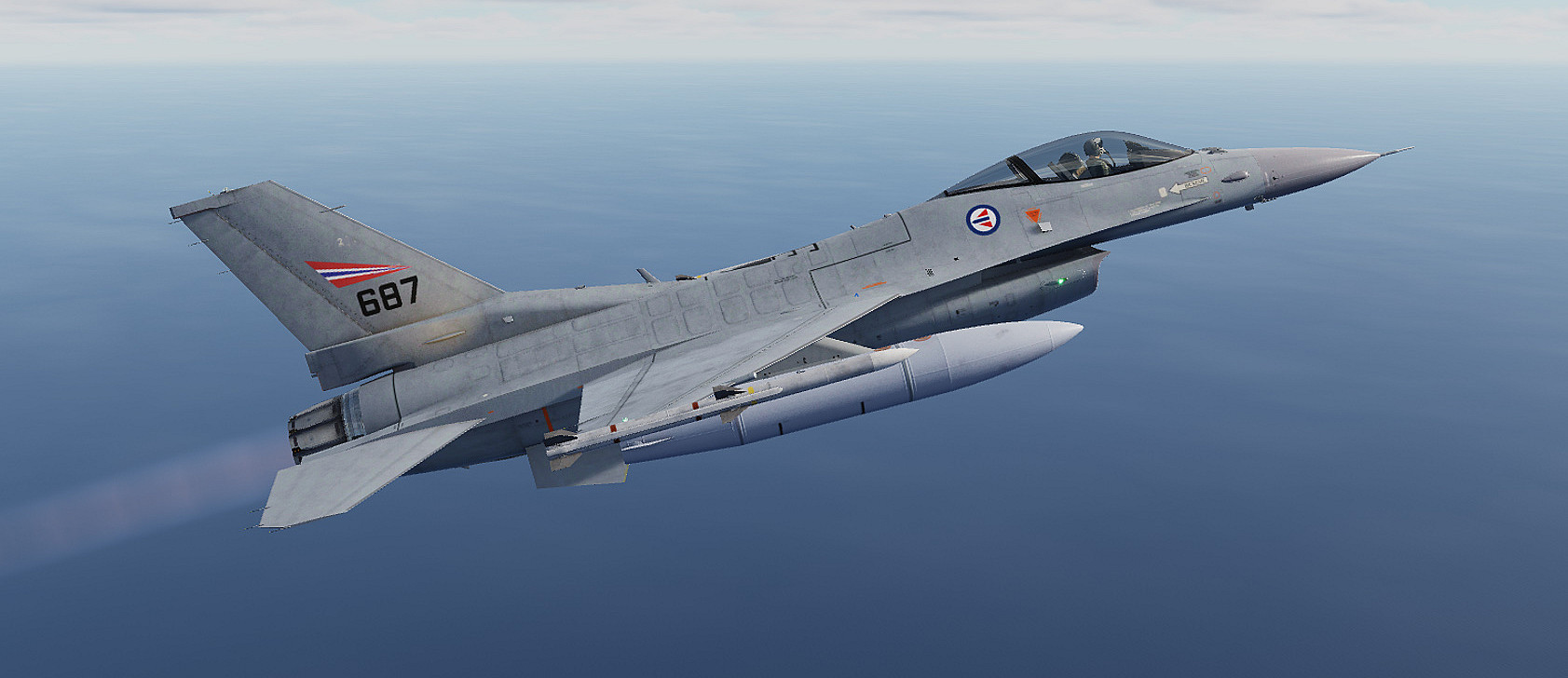 Virtuell F-16 pilot for en dag