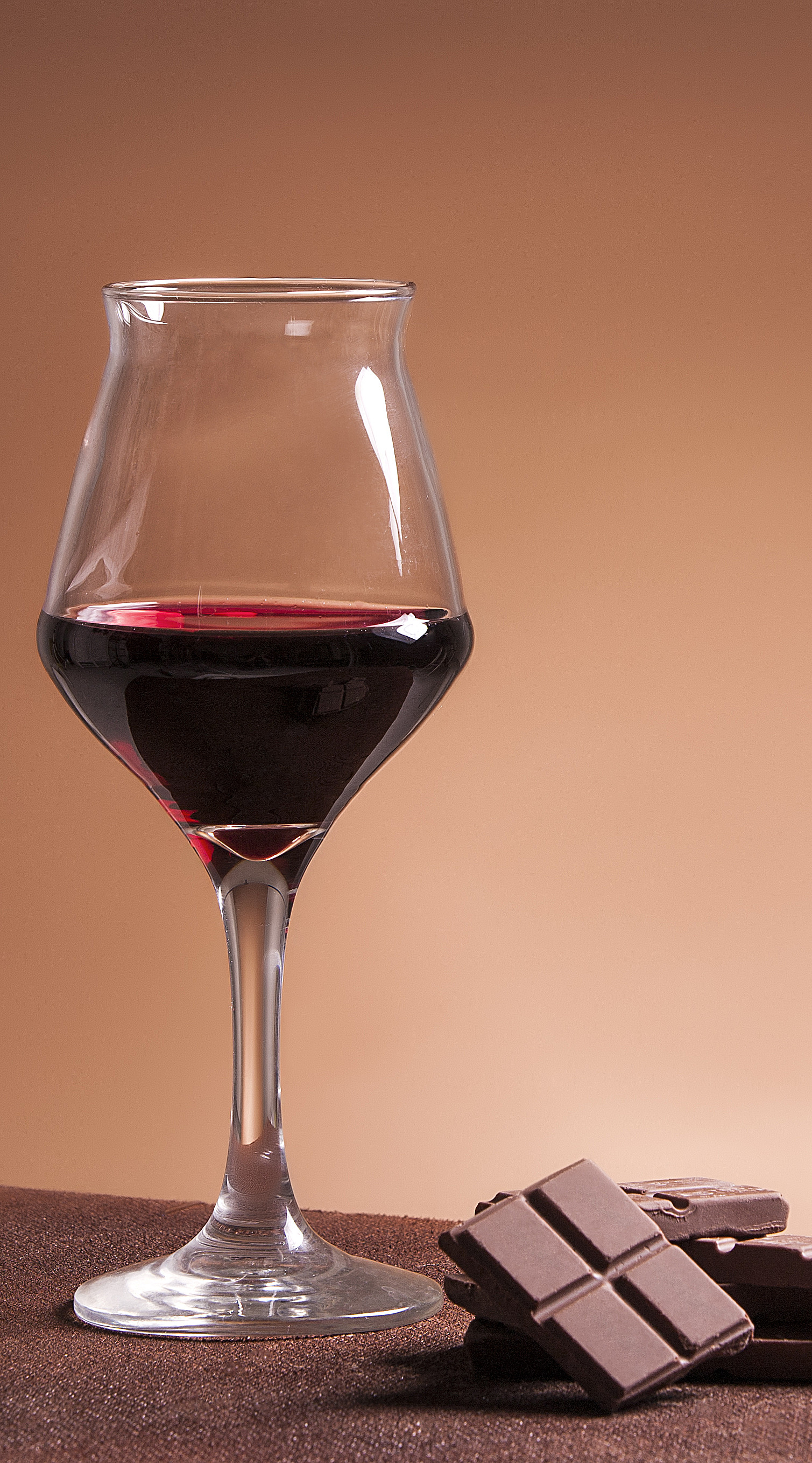Vinflight med sjokolade