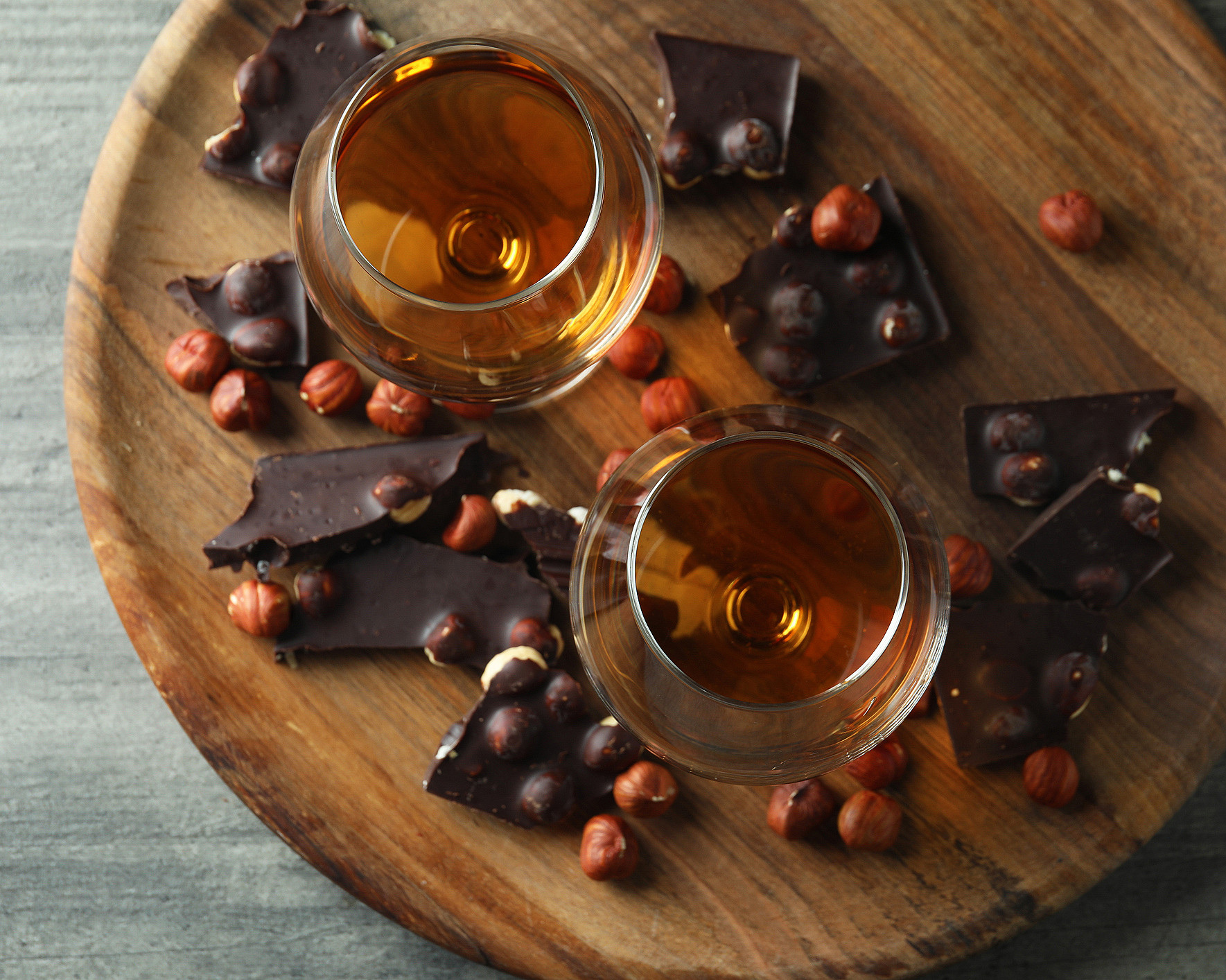 Vinflight med sjokolade