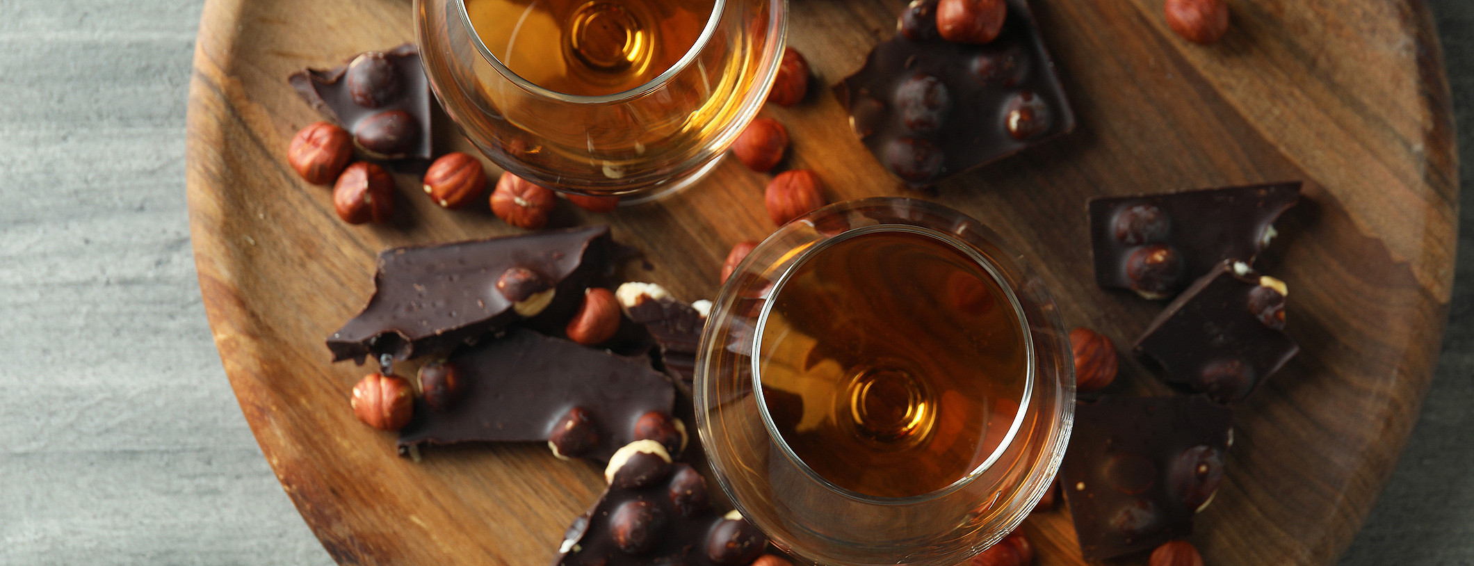 Vinflight med sjokolade