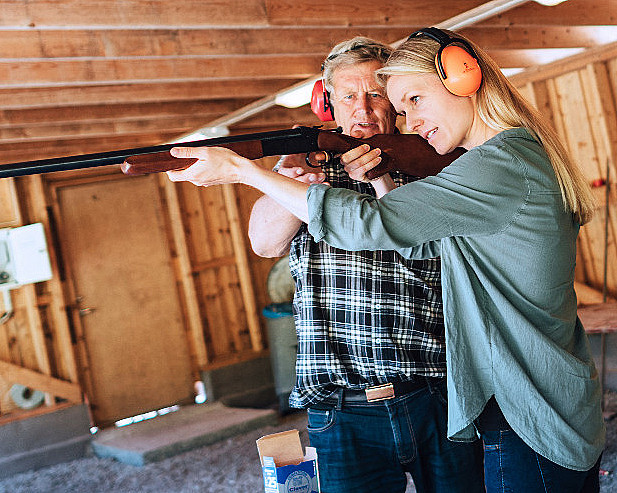 Leirdueskyting for to