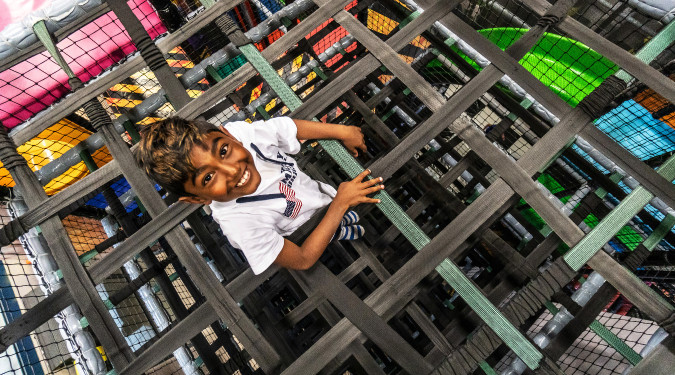 Lekeland og vindtunnel