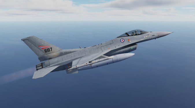 Virtuell F-16 pilot for en dag
