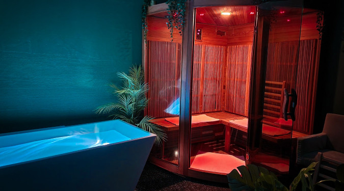 Floating, jacuzzi, sauna & isbad for to